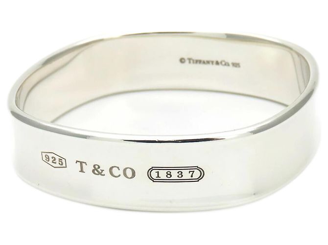 Tiffany & Co Pulsera charm cuadrada de plata 925 Tiffany 1837