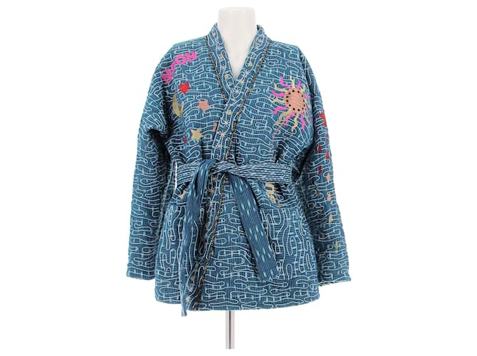 Autre Marque Monoki jackets T.International Taille Unique Cotton Blue  ref.1821384