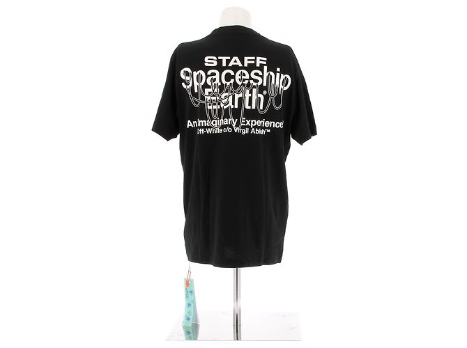 Off White Top Off-White T.International M Cotone Nero