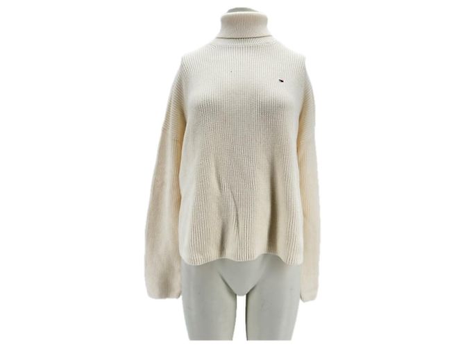 Tommy Hilfiger Strickwaren T.International M Baumwolle Weiß