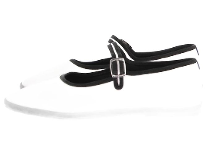 Chatelles Flats T.EU 37 Stoff Weiß