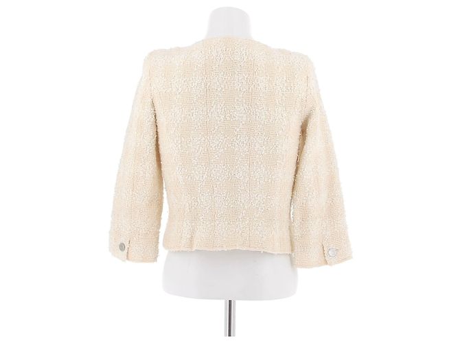 CHANEL Jackets T.FR 36 Tweed White