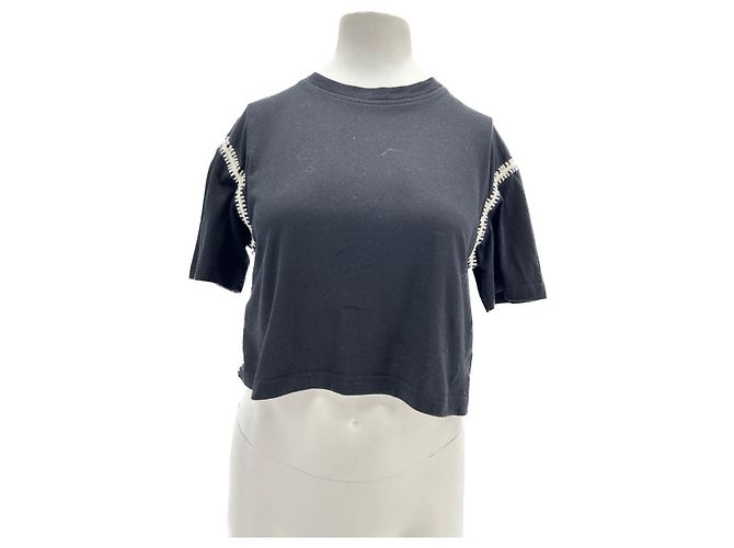 Tops Mcq T. Internacional XS de algodón Negro