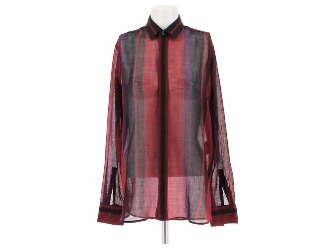 SAINT LAURENT Tops T.FR 38 Wolle Rot