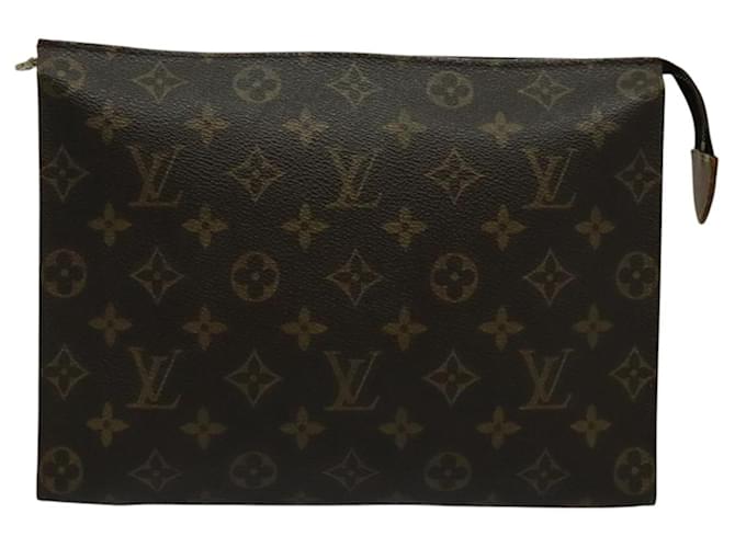 Poche Toilette Louis Vuitton Marrom Lona  ref.1823656