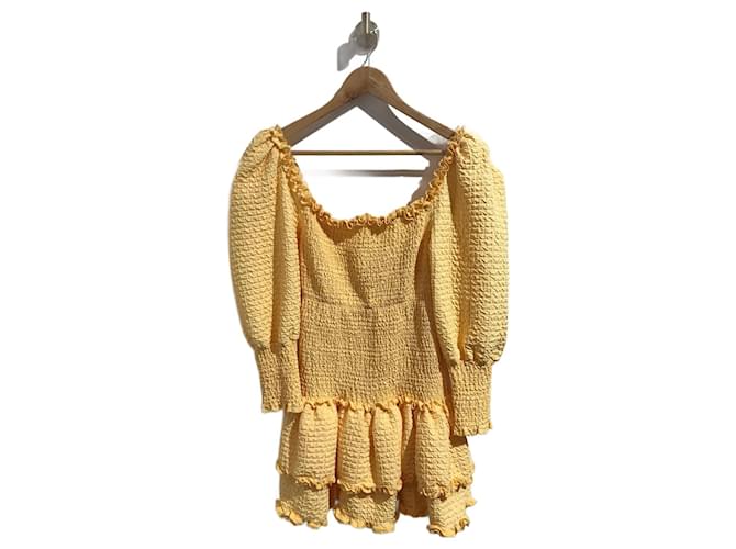 Autre Marque RAISA VANESSA Dresses T.International M Cotton Yellow  ref.1823762