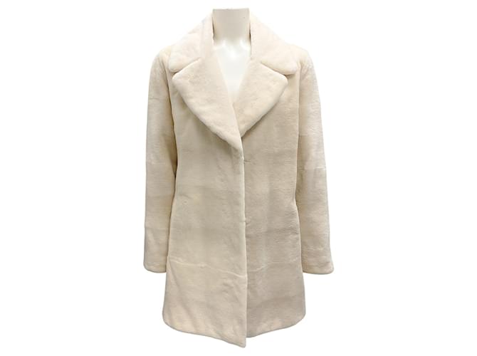 Autre Marque Michael Kors Collection Ivory Sheared Mink Fur Coat Cream  ref.1823809