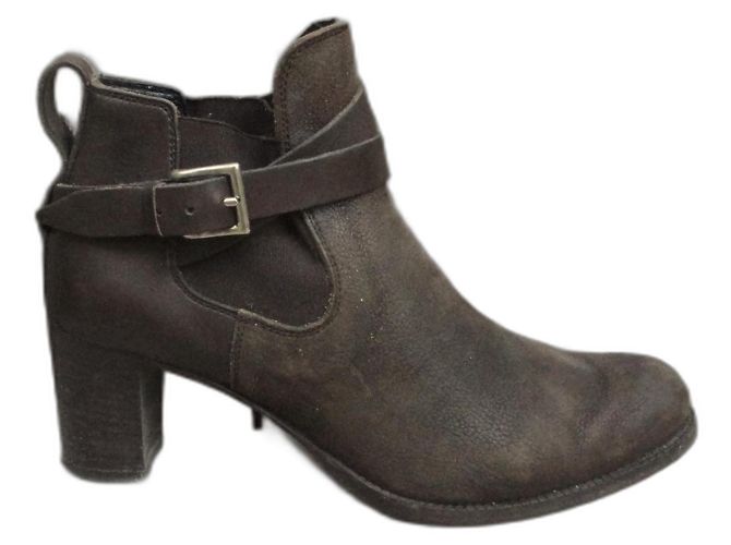 Botas Heschung de couro marrom