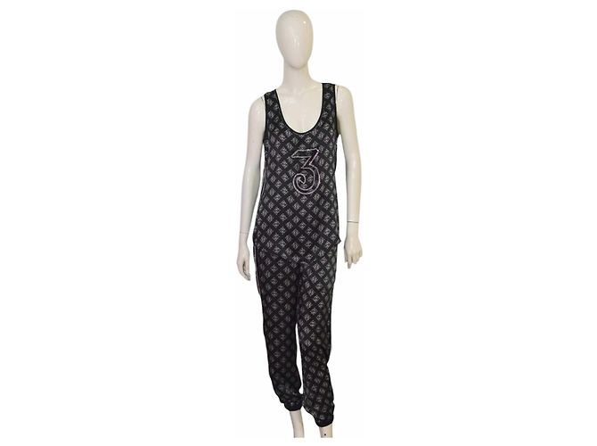 John Richmond Silk Black Tank Top and Pants Set S