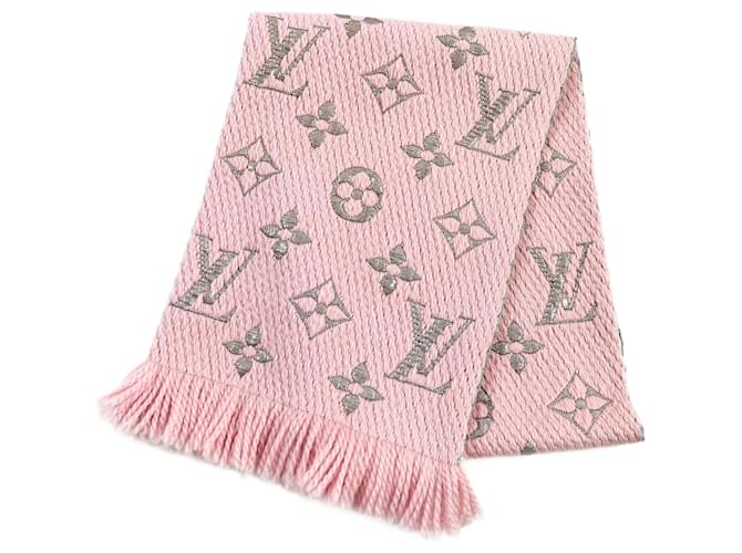 Louis Vuitton Logo Mania Shine Scarf Pink Wool  ref.1825248