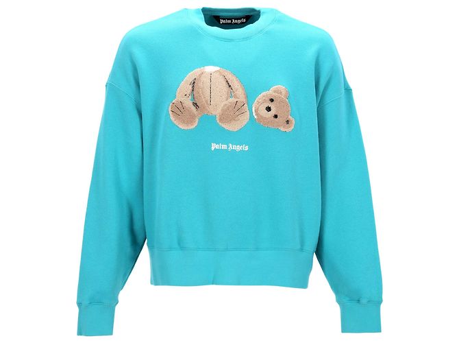 Palm Angels Bärenpullover Blau 