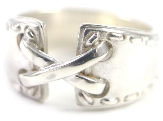 Ring Hermès Anel de prata mexicano Hermes Corset 51 Metálico
