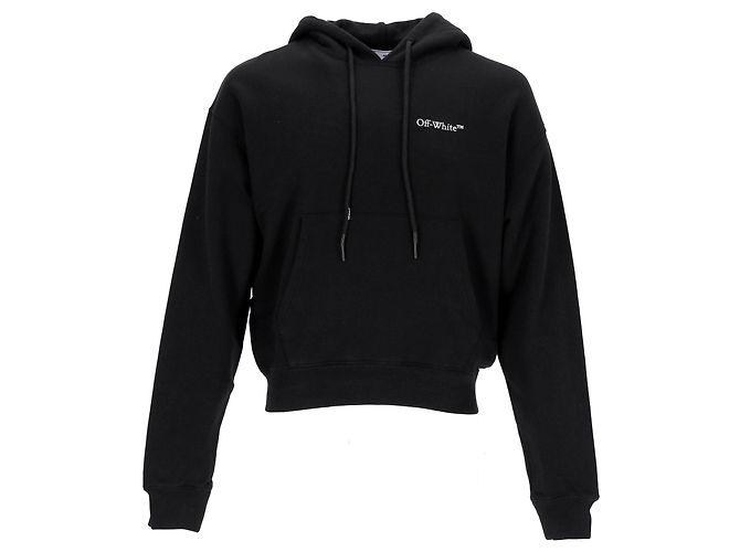 Off White Off-White Caravaggio schwarzer Hoodie mit Crowning-Druck