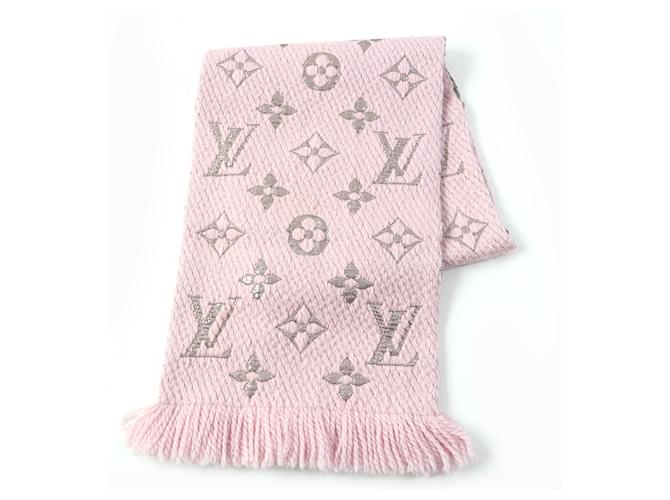 Louis Vuitton Logomania Shine Wool Silk Scarf M70466 Pink Cloth  ref.1825492