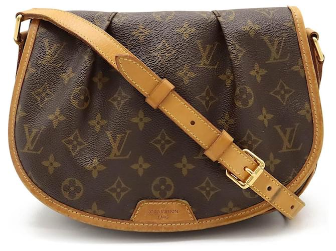 Louis Vuitton Monogram Menilmontant PM Shoulder Bag Brown Cloth  ref.1825533