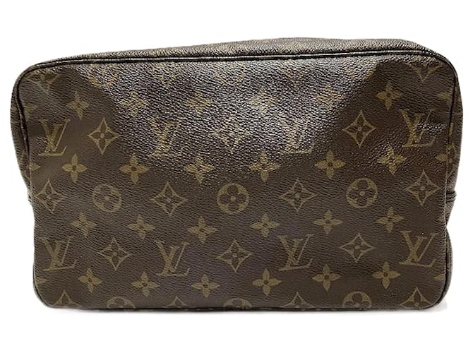 Pochete de Maquiagem Monograma Louis Vuitton Marrom Lona  ref.1825596