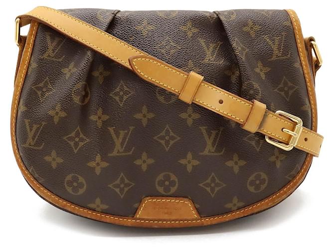 Louis Vuitton Monogram Menilmontant PM Shoulder Bag Brown Cloth  ref.1826048