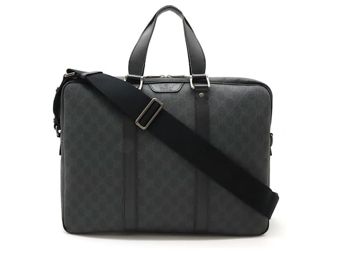 Gucci GG Supreme Business Briefcase Dark Gray Grey Cloth  ref.1826168