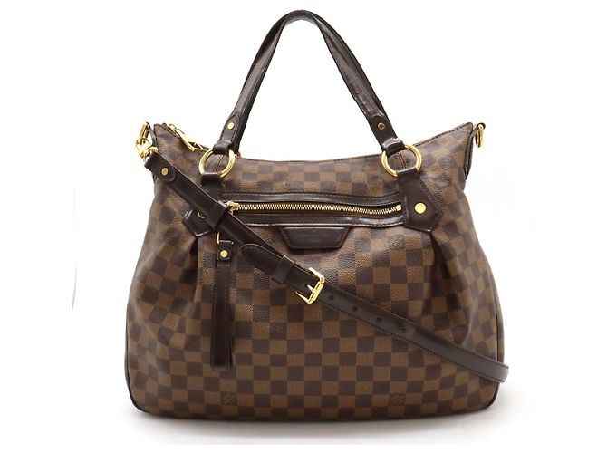 Evora Borsa Tote Louis Vuitton Damier Évora MM N41131 D'oro Metallico