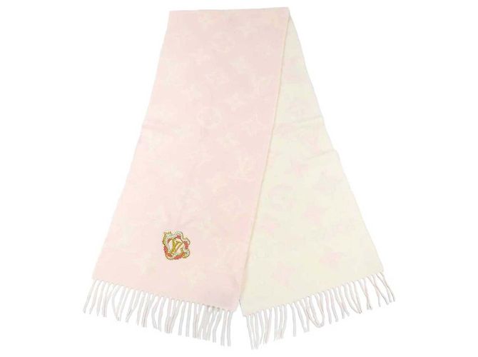 Louis Vuitton Wool Monogram Scarf M79522 Pink