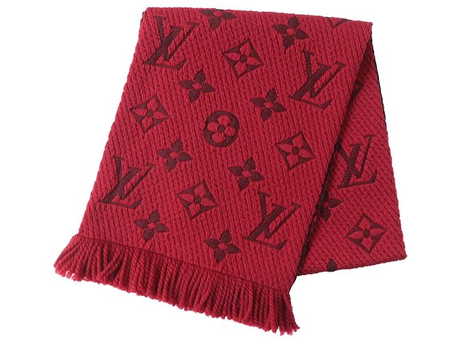 Sciarpa Logomania Monogram Louis Vuitton Rosso