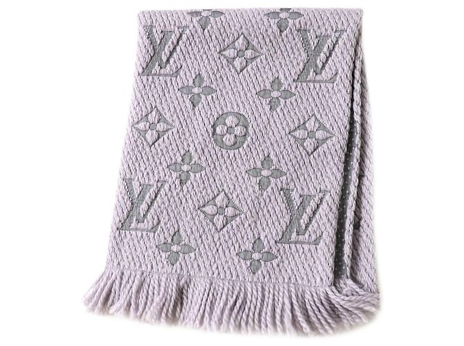 Louis Vuitton Logomania Scarf Silk Blend M74742 Grey