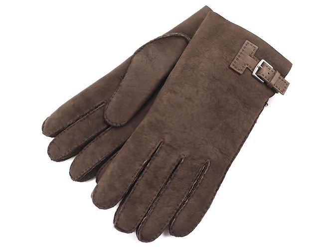 Hermès Luvas Mouton Hermes Marrom Escuro 9