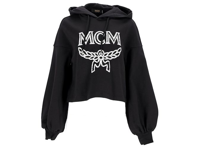 Moletom com capuz com logo MCM Preto