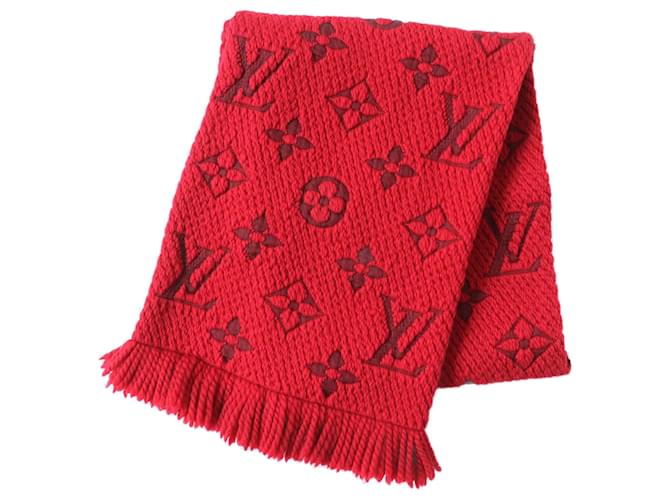 Louis Vuitton Echarpe Logomania Monogram Scarf Red Cloth  ref.1827085