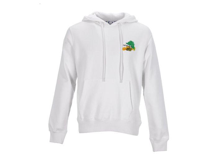 Off White Off-White Hoodie weiß mit Druck