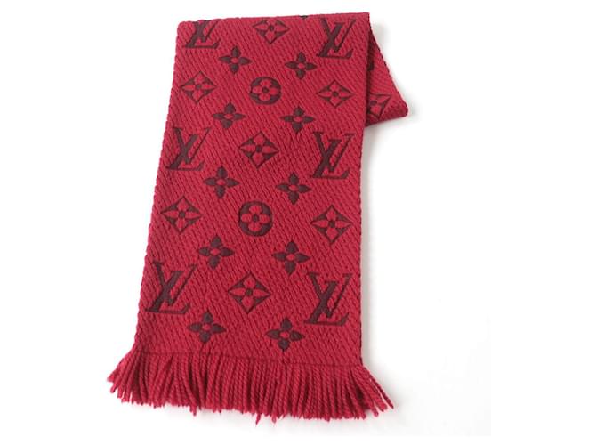 Louis Vuitton Logomania Monogram Silk Scarf Red Cloth  ref.1827233