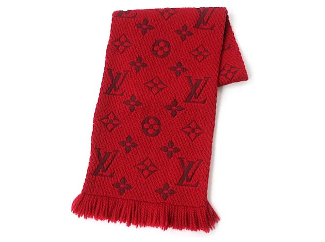 Louis Vuitton Monogram Silk Blend Scarf M72432 Red Cloth  ref.1827261