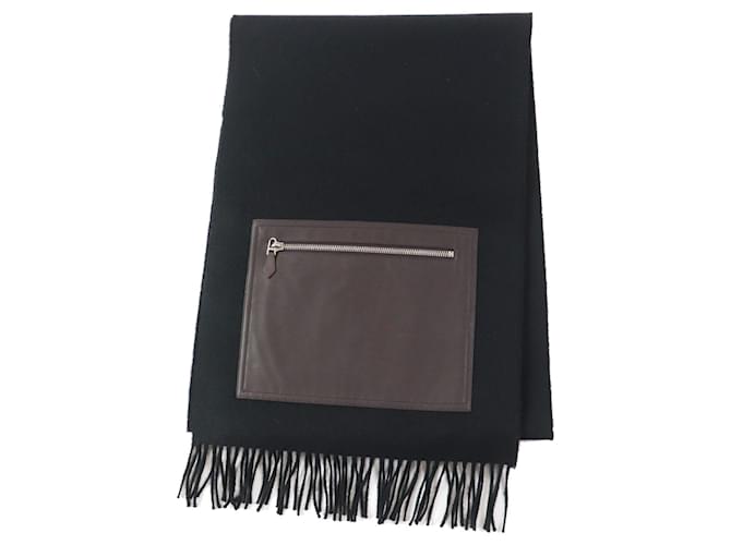 Hermès Hermes Cashmere Silk Scarf Black  ref.1827617