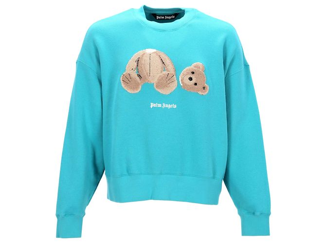 Palm Angels Pullover Bear Blau 