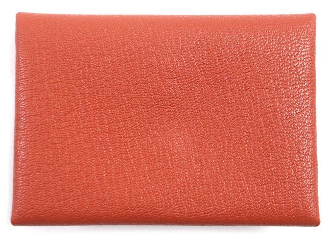 Porte-cartes Duo Calvi d'Hermès Marron