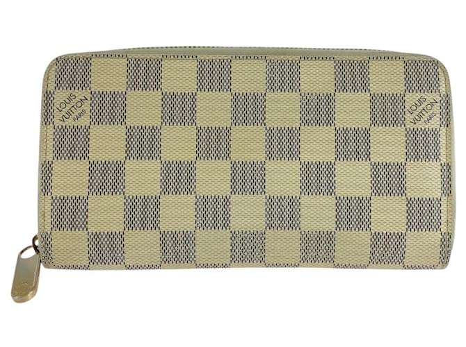 Louis Vuitton Damier Azur Zippy Wallet N60019 Beige Cloth  ref.1828434