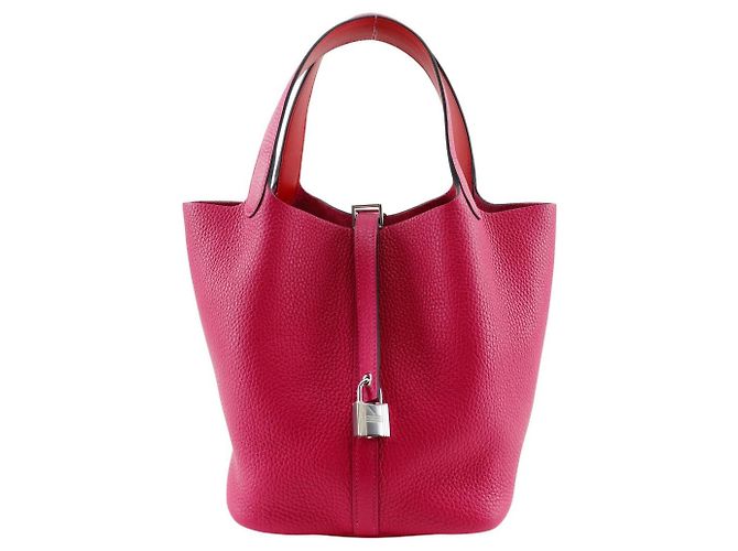 Bolsa Hermès Picotin Lock MM Togo Rosa
