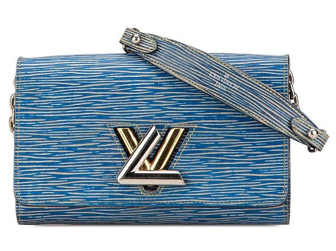 Louis Vuitton Twist Chain Wallet Shoulder Bag Blue