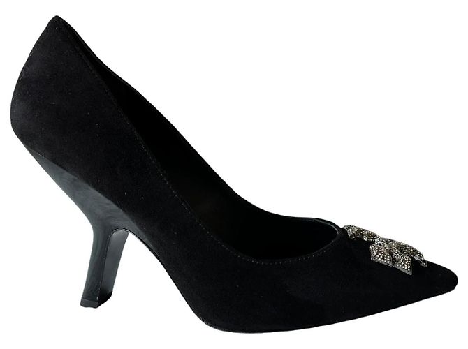 Tory Burch Black suede Eleanor pumps 