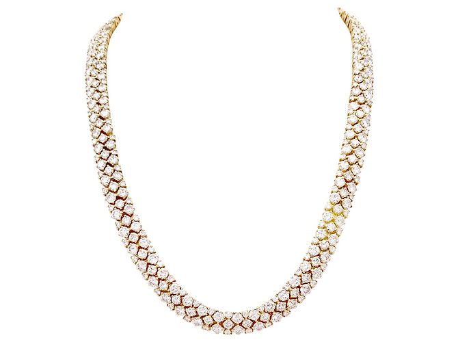 inconnue Collar 'Rivière' de oro amarillo, diamantes.