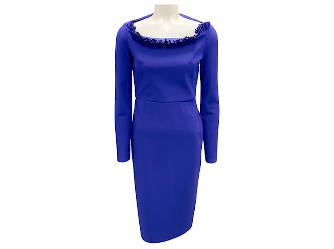Autre Marque Greta Constantine Violet Stretch Scuba Dress Purple Synthetic  ref.1830752