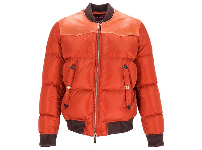Dsquared2 Bomber Jacket in Orange Nylon