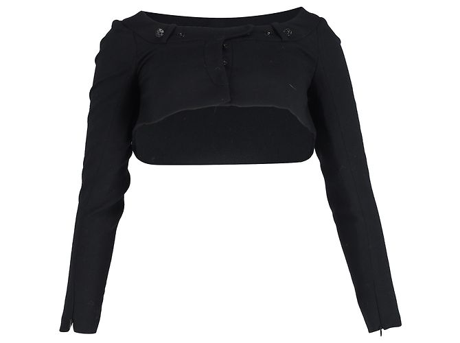 Giacca bolero cropped Givenchy in lana nera Nero
