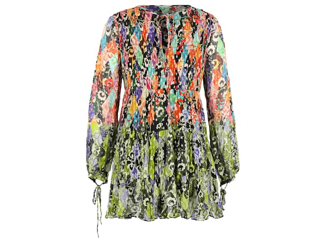 Autre Marque  Rixo Printed Mini Tiered Doll Dress in Multicolor Viscose Multiple colors Cellulose fibre  ref.1831117