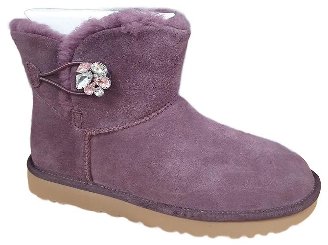 Ugg Bailey Button Gem Bling Morado oscuro 