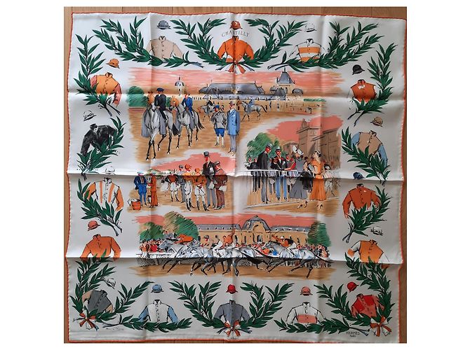 Bufanda Hermès titulada "Chantilly" Nueva, en su caja Multicolor