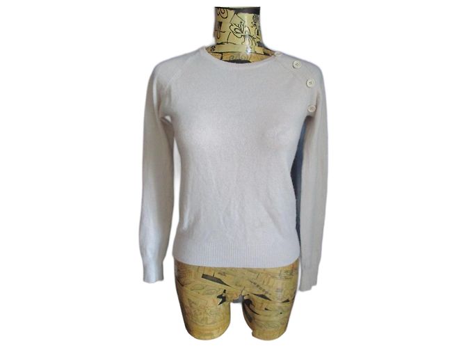 Zadig & Voltaire Camisola de cashmere Eggshell Fora de branco