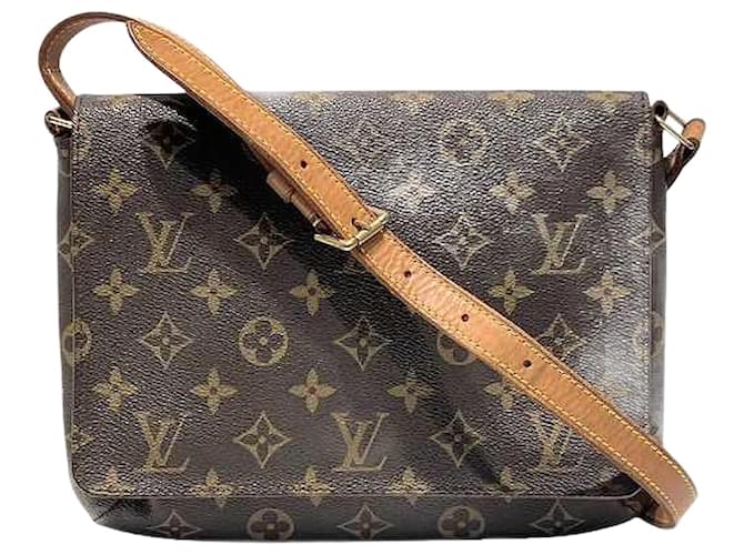 Louis Vuitton Musette Tango Short Shoulder Bag Brown Cloth  ref.1831320