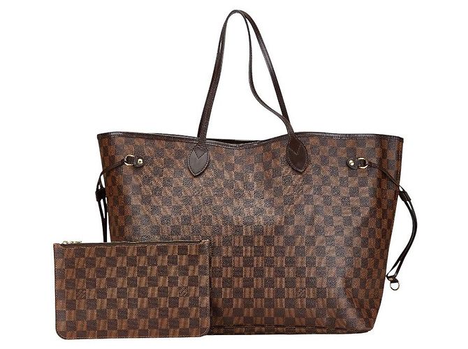 Borsa tote Louis Vuitton Damier Neverfull GM N41357 Marrone