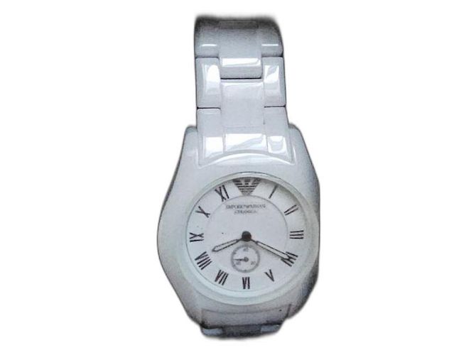 Reloj Armani AR1648 de cerámica blanca Blanco